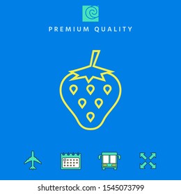 Strawberry line icon. Graphic elements for your design