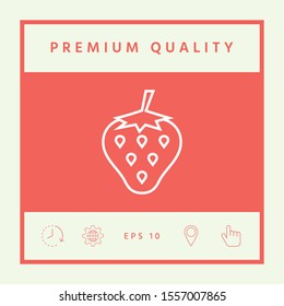 Strawberry line icon. Graphic elements for your design