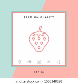 Strawberry line icon. Graphic elements for your design