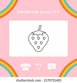 Strawberry line icon. Graphic elements for your design
