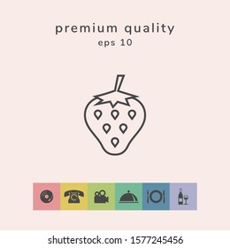 Strawberry line icon. Graphic elements for your design