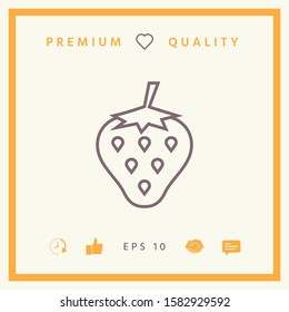 Strawberry line icon. Graphic elements for your design