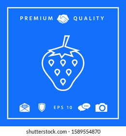 Strawberry line icon. Graphic elements for your design