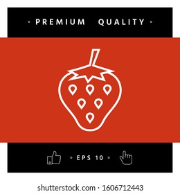 Strawberry line icon. Graphic elements for your design