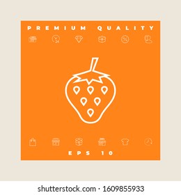 Strawberry line icon. Graphic elements for your design