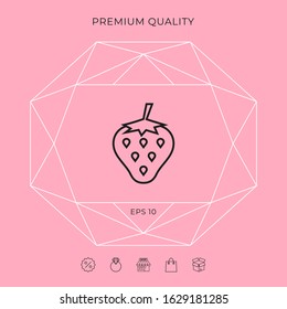 Strawberry line icon. Graphic elements for your design