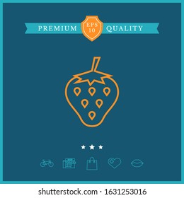 Strawberry line icon. Graphic elements for your design