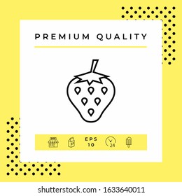 Strawberry line icon. Graphic elements for your design