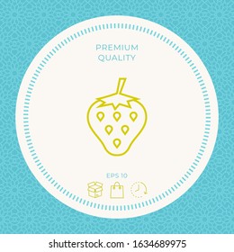 Strawberry line icon. Graphic elements for your design