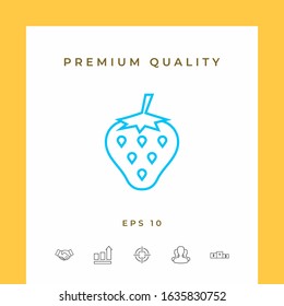 Strawberry line icon. Graphic elements for your design