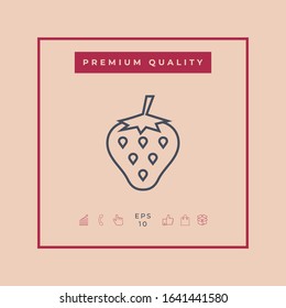 Strawberry line icon. Graphic elements for your design