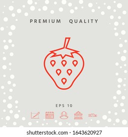 Strawberry line icon. Graphic elements for your design
