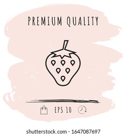 Strawberry line icon. Graphic elements for your design