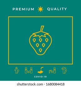 Strawberry Linie Symbol. Grafische Elemente für Ihr Design