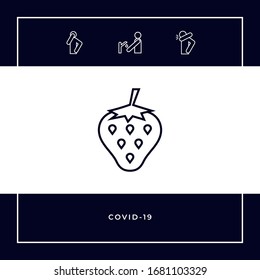 Strawberry line icon. Graphic elements for your design