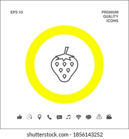 Strawberry line icon. Graphic elements for your design