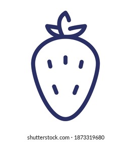 Strawberry line icon, outline vector illustration.