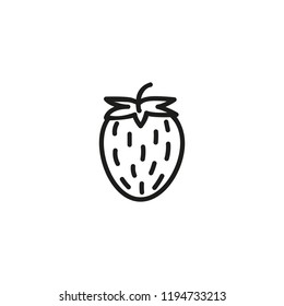Strawberry line icon. Raspberry, allergen, vitamin. Allergy concept. Vector illustration can be used for topics like dieting, healthy eating, agriculture