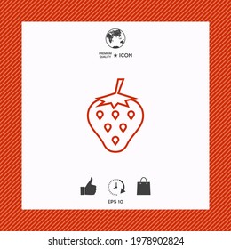 Strawberry line icon. Signs and symbols for your design