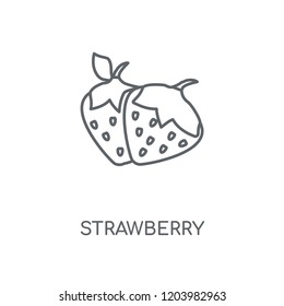 Strawberry linear icon. Strawberry concept stroke symbol design. Thin graphic elements vector illustration, outline pattern on a white background, eps 10.