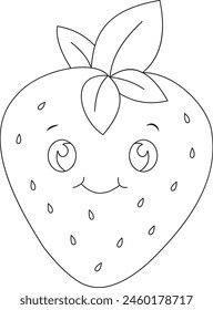 Línea de fresa-diseño de dibujo de línea continua