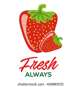 Strawberry logo design