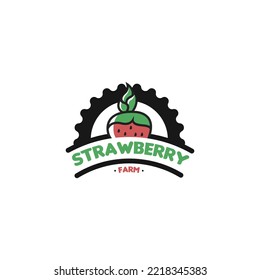 Strawberry Logo Design Concept for Business and Branding. Fresh Fruit Logo Template Vector. Strawberry Logo Template