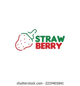 Strawberry Logo Design Concept for Business and Branding. Fresh Fruit Logo Template Vector. Strawberry Logo Template