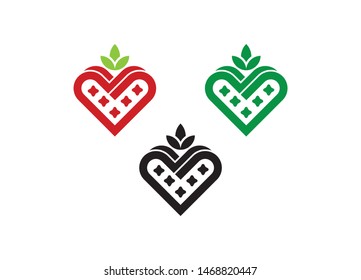 Strawberry Logo design vector template 