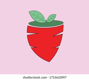 Strawberry logo for fruit garden