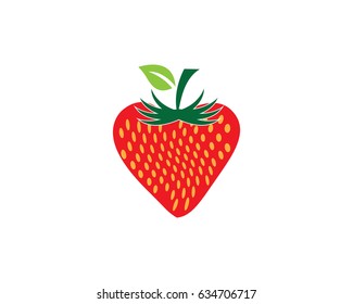 Strawberry logo template
