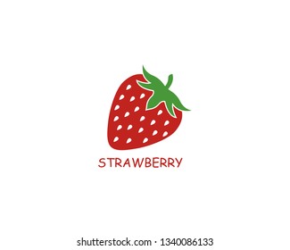 Strawberry logo template vector icon illustration design 