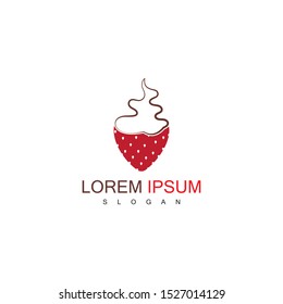 Strawberry logo template vector icon illustration design