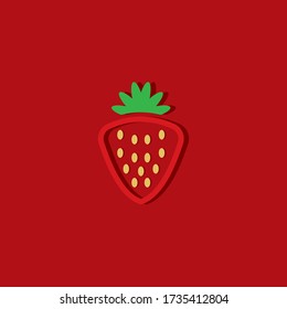 strawberry logo template vector icon design
