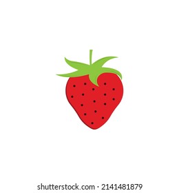 Strawberry logo template vector icon illustration design
