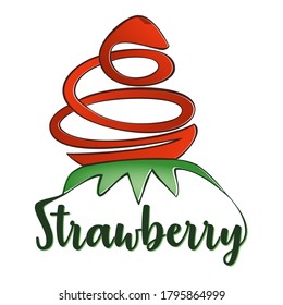 Strawberry logo with title on white background.