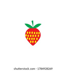 strawberry logo vector design ilustration templat