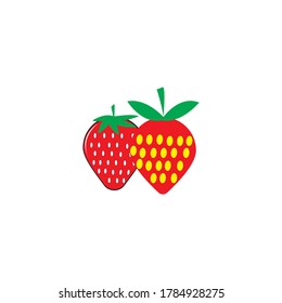 strawberry logo vector design ilustration templat