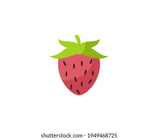 Icono del vector del logotipo de fresa 