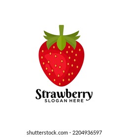 Strawberry Logo. Strawberry vector graphics. strawberry illustration icon