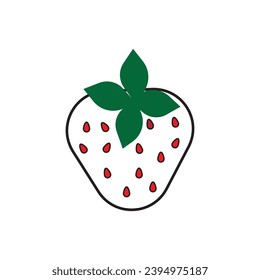 plantilla de ilustración vectorial del logotipo de fresa
