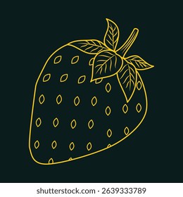 Strawberry luxury trendy applicable design elegant abstract vector illustration artwork.eps