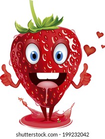 strawberry mascot fruit
