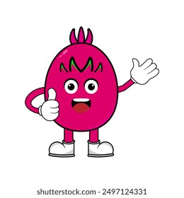 strawberry mascot illustration vector. Illustration mascot isolated on white backgrounds