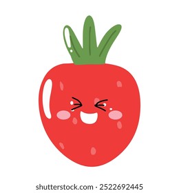 strawberry mascot isolated on white background