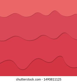 Strawberry melting ice cream, poster design template, vector illustration