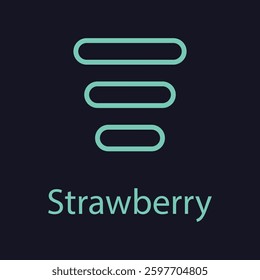Strawberry menu icon for navigation button.