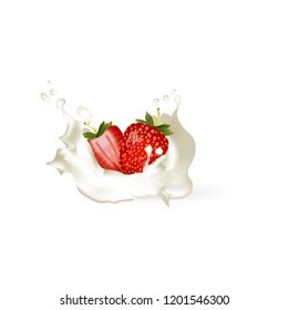 strawberry milk blend design template vector illustration