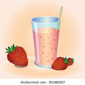 strawberry milk cocktail.