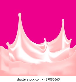 Strawberry milk, or milkshake splash